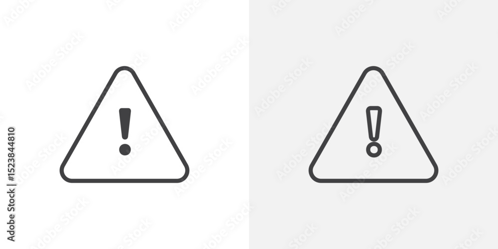 Poster warning icon vector symbol for mobile apps and website ui designs.