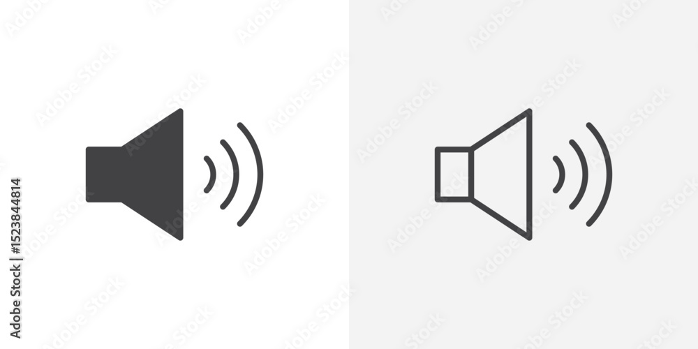 Poster volume icon vector symbol for mobile apps and website ui designs.