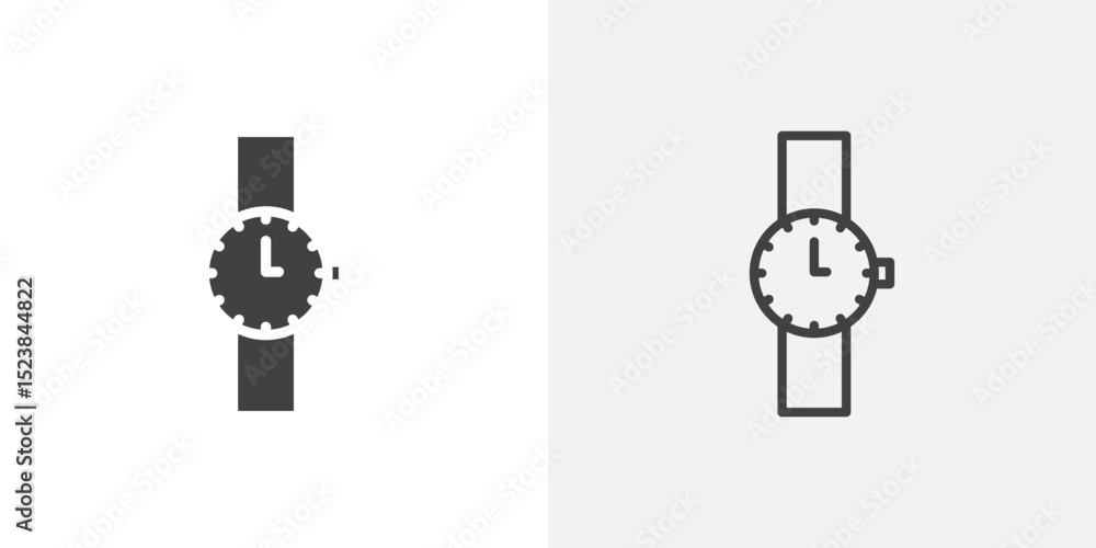 Aufkleber watch icon vector symbol for mobile apps and website ui designs.