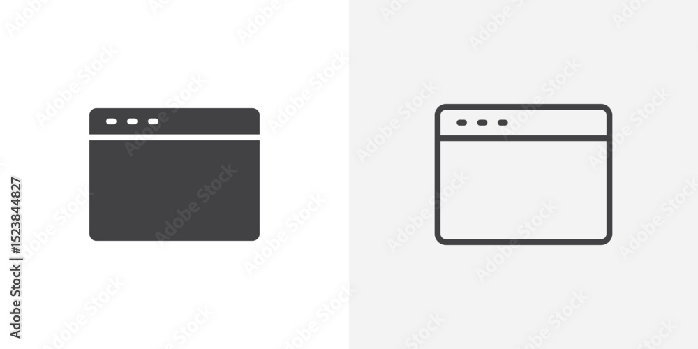 Poster web page icon vector symbol for mobile apps and website ui designs.