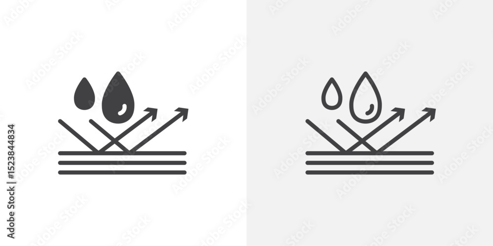 Aufkleber waterproof icon vector symbol for mobile apps and website ui designs.