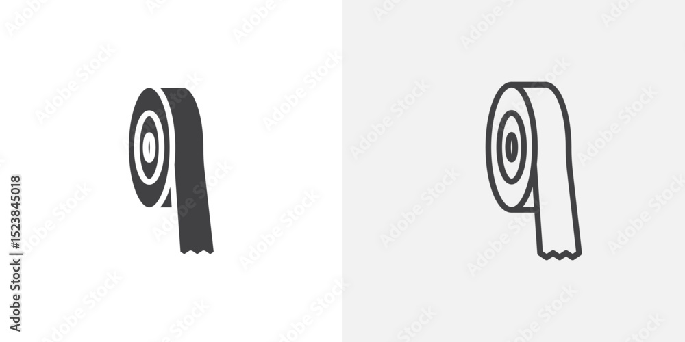 Poster tape icon vector symbol for mobile apps and website ui designs.