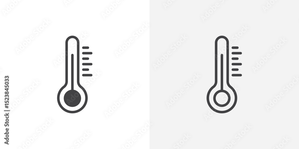 Poster temperature icon vector symbol for mobile apps and website ui designs.