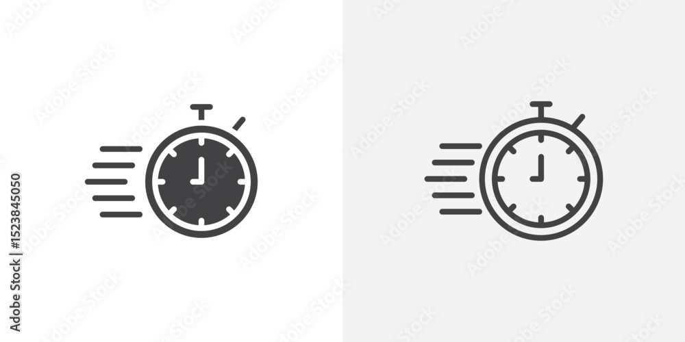 Poster time fast icon vector symbol for mobile apps and website ui designs.