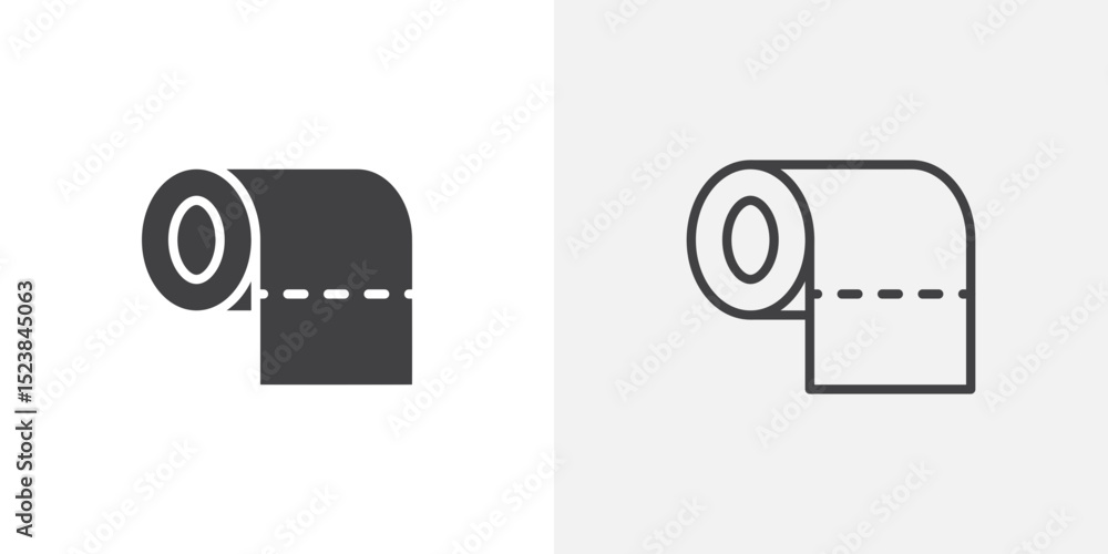 Poster toilet paper icon vector symbol for mobile apps and website ui designs.