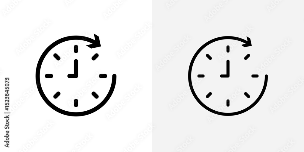 Poster time forward icon vector symbol for mobile apps and website ui designs.