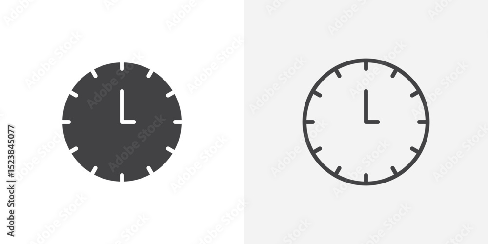 Poster time icon vector symbol for mobile apps and website ui designs.