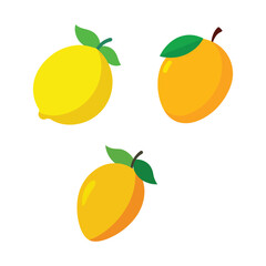 Summer season element flat color   