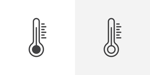 Temperature icon vector symbol for mobile apps and website UI designs.