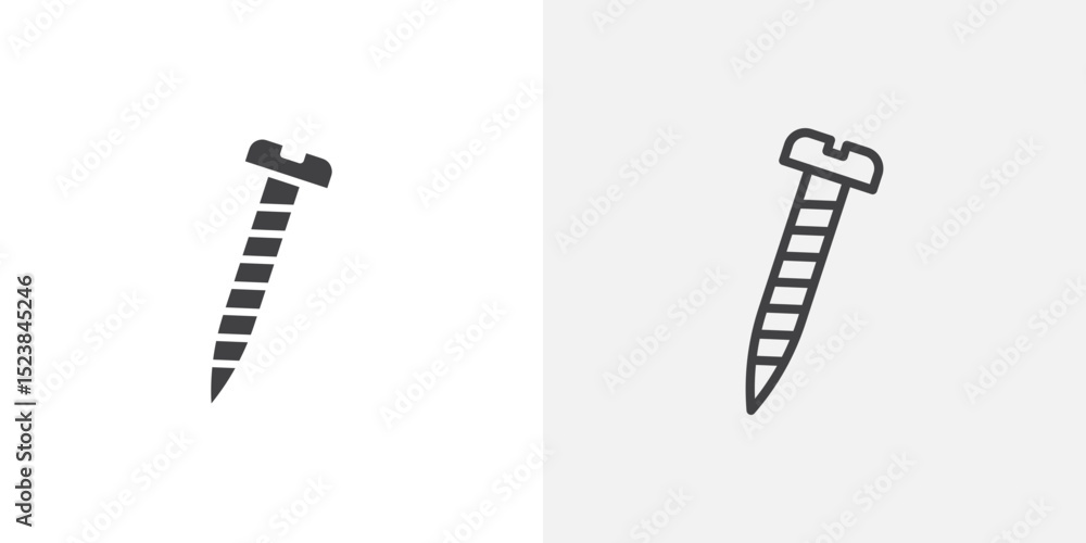 Poster screw icon vector symbol for mobile apps and website ui designs.