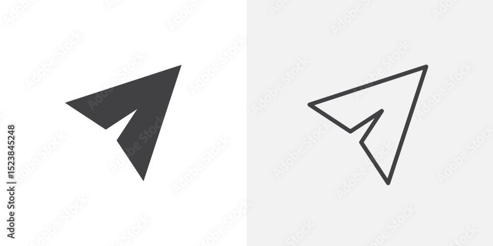 Poster send icon vector symbol for mobile apps and website ui designs.