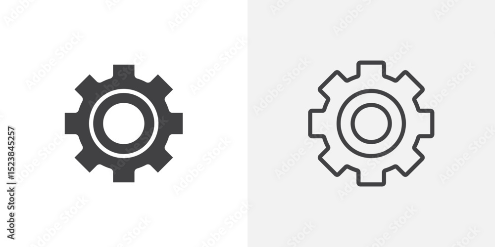 Poster settings button icon vector symbol for mobile apps and website ui designs.