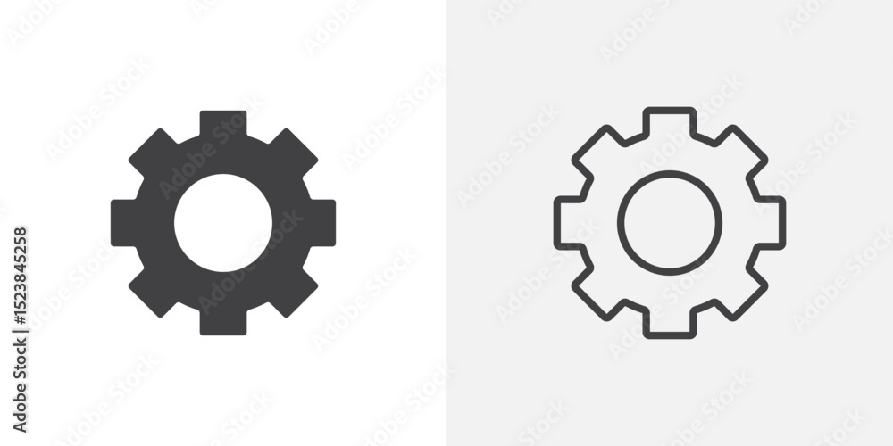 Poster settings icon vector symbol for mobile apps and website ui designs.