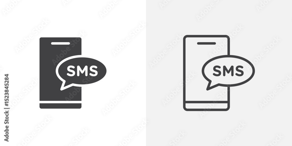 Poster sms icon vector symbol for mobile apps and website ui designs.