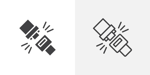 Seat Belt icon vector symbol for mobile apps and website UI designs.