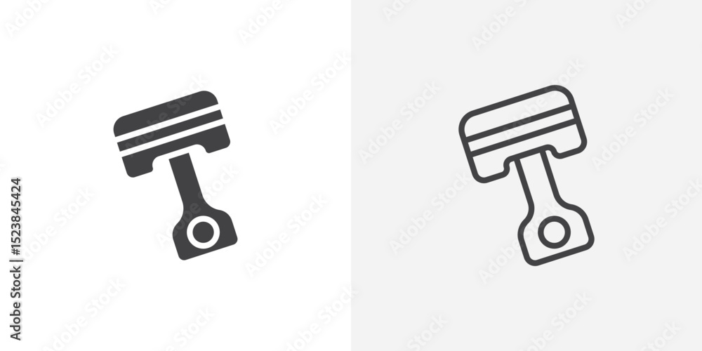 Poster piston icon vector symbol for mobile apps and website ui designs.