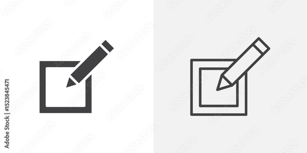 Poster post icon vector symbol for mobile apps and website ui designs.