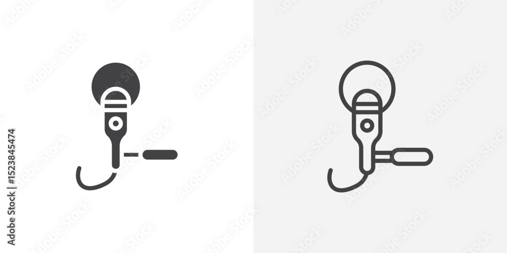 Poster polisher icon vector symbol for mobile apps and website ui designs.