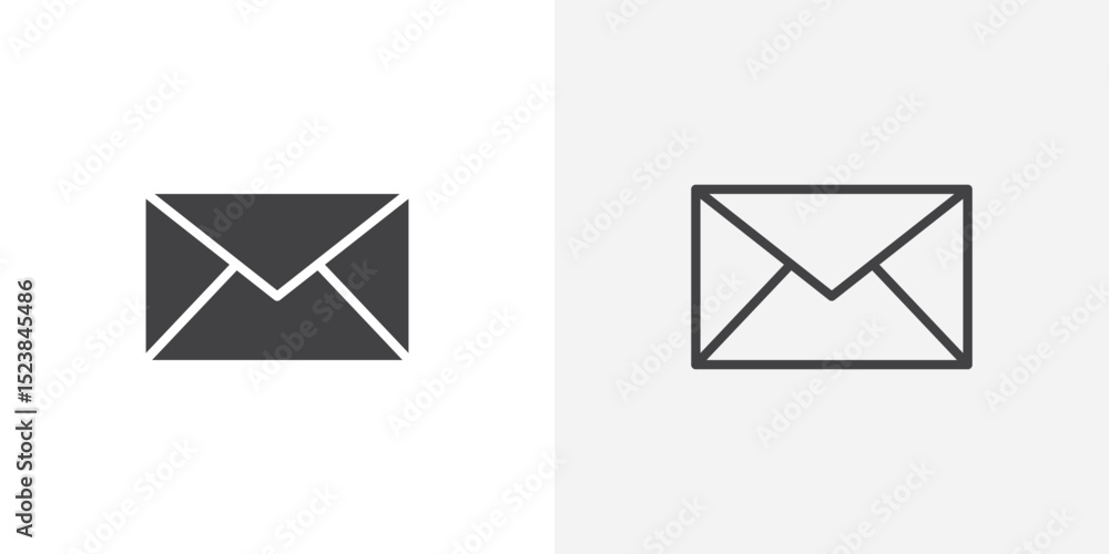 Poster mail icon vector symbol for mobile apps and website ui designs.