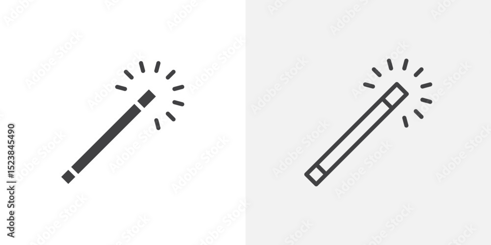 Poster magic wand icon vector symbol for mobile apps and website ui designs.