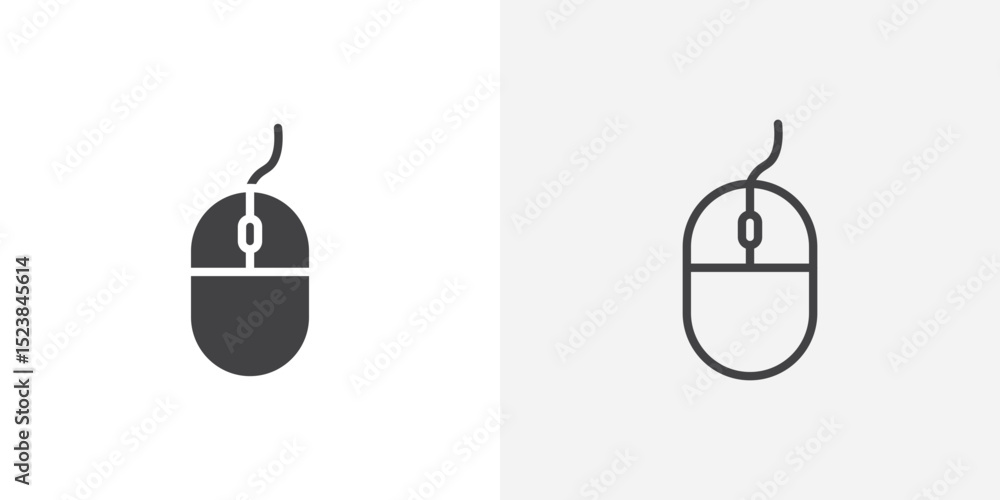 Poster mouse icon vector symbol for mobile apps and website ui designs.