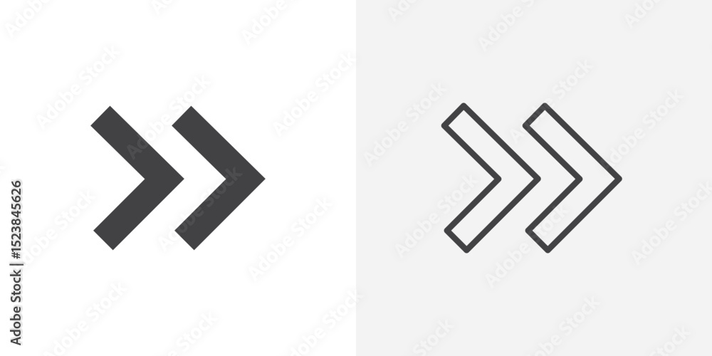 Poster next arrow icon vector symbol for mobile apps and website ui designs.