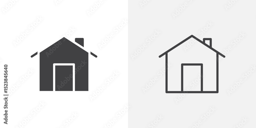 Poster house icon vector symbol for mobile apps and website ui designs.