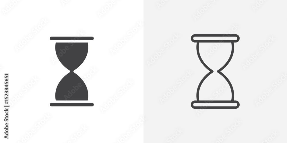 Poster hourglass icon vector symbol for mobile apps and website ui designs.