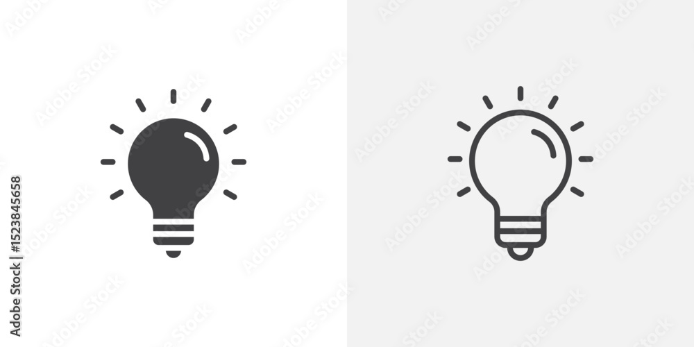 Poster idea icon vector symbol for mobile apps and website ui designs.