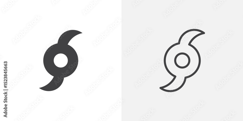 Aufkleber hurricane icon vector symbol for mobile apps and website ui designs.