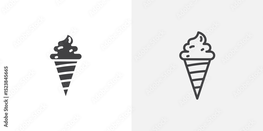 Poster ice cream icon vector symbol for mobile apps and website ui designs.