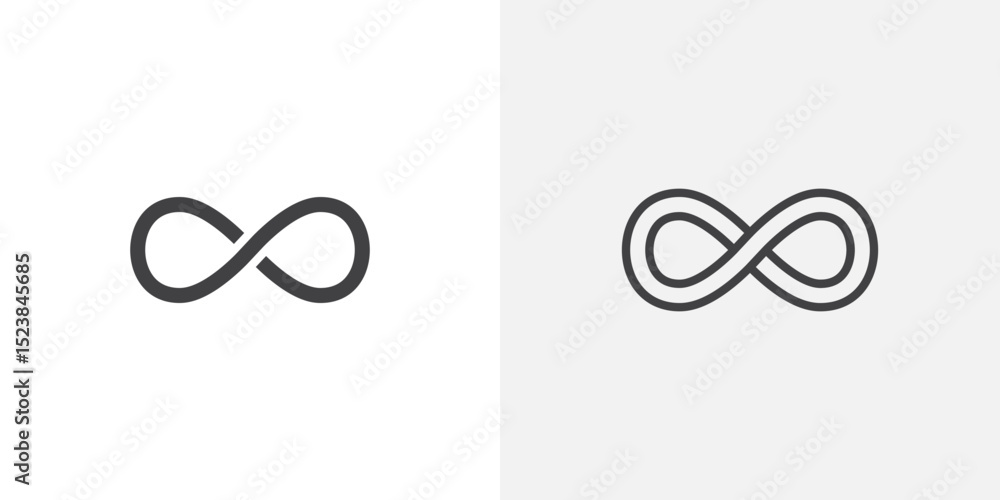 Poster infinite icon vector symbol for mobile apps and website ui designs.