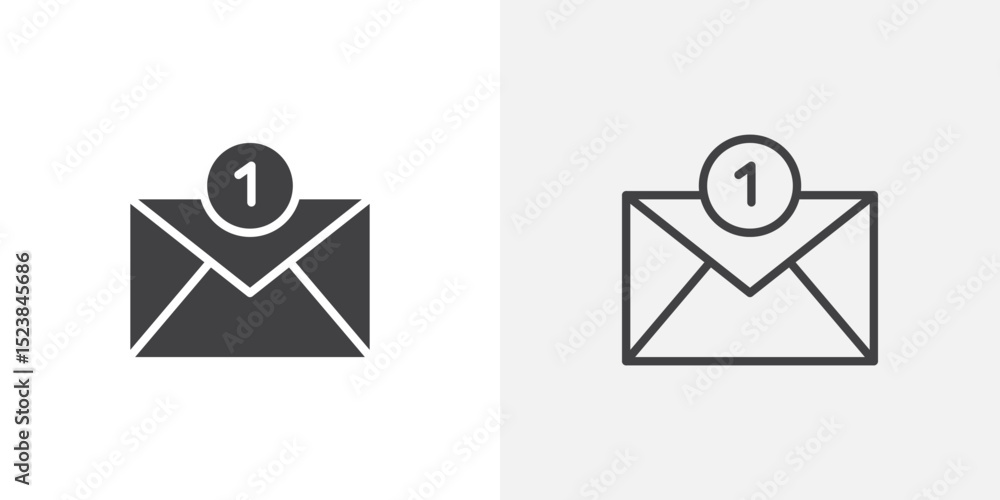 Poster inbox icon vector symbol for mobile apps and website ui designs.
