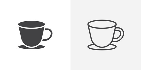 Mug icon vector symbol for mobile apps and website UI designs.