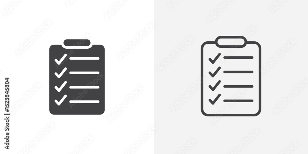 Poster list icon vector symbol for mobile apps and website ui designs.