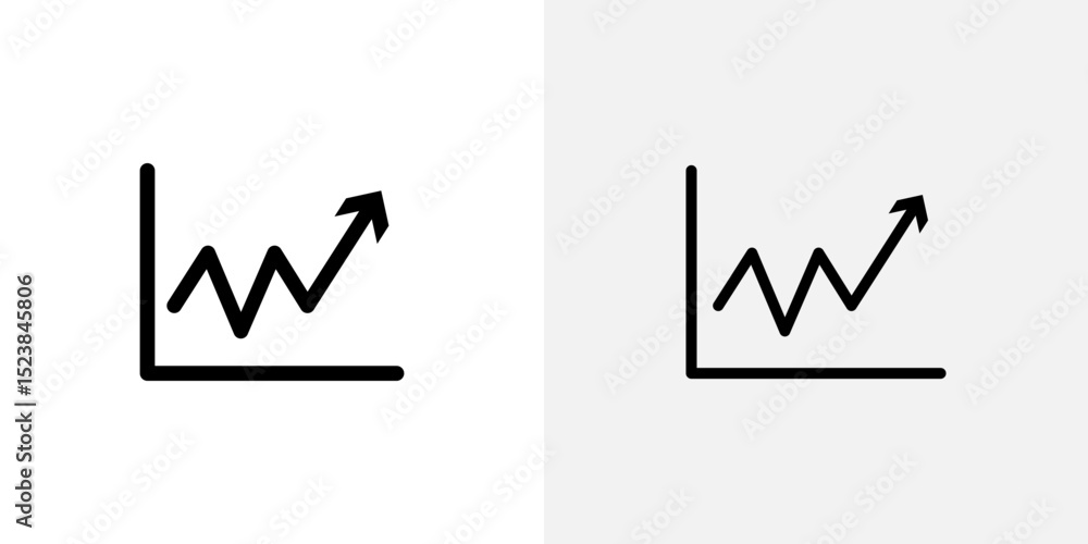 Poster line chart icon vector symbol for mobile apps and website ui designs.