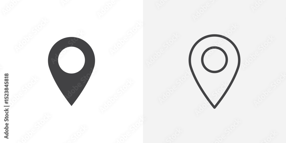 Poster located icon vector symbol for mobile apps and website ui designs.