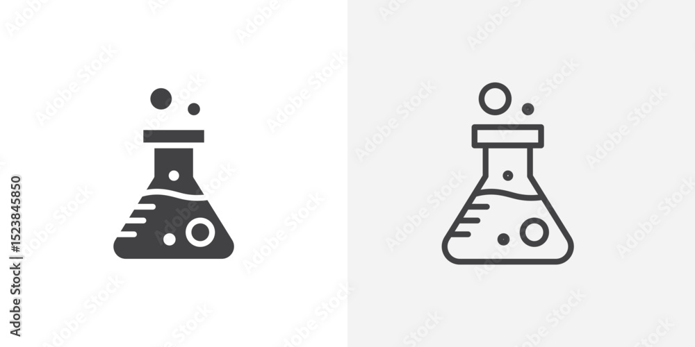 Poster flask icon vector symbol for mobile apps and website ui designs.