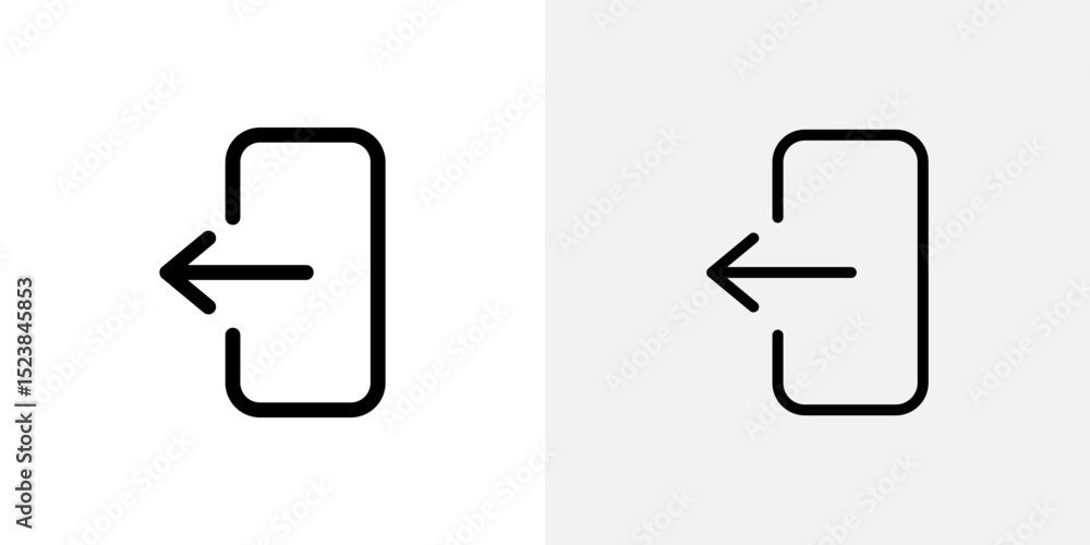 Poster log out icon vector symbol for mobile apps and website ui designs.