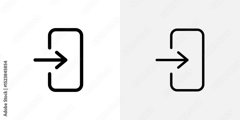 Poster log in icon vector symbol for mobile apps and website ui designs.