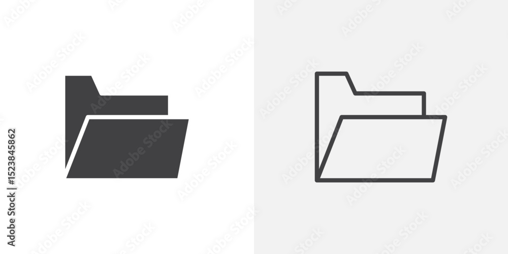 Poster folder icon vector symbol for mobile apps and website ui designs.