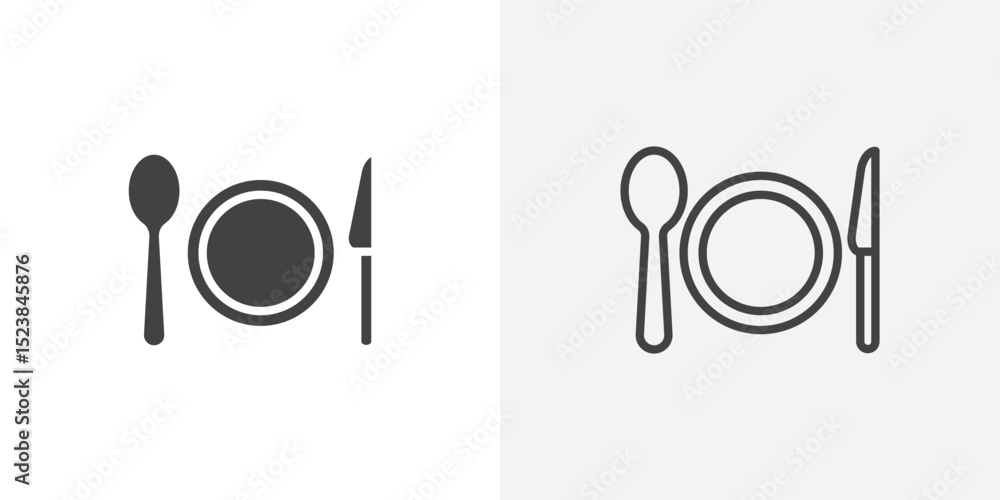 Poster food icon vector symbol for mobile apps and website ui designs.