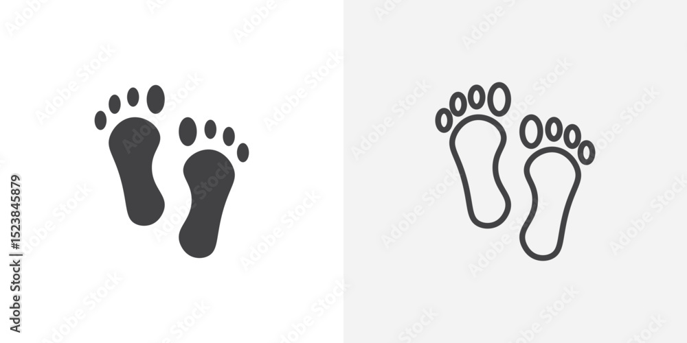 Poster foot icon vector symbol for mobile apps and website ui designs.