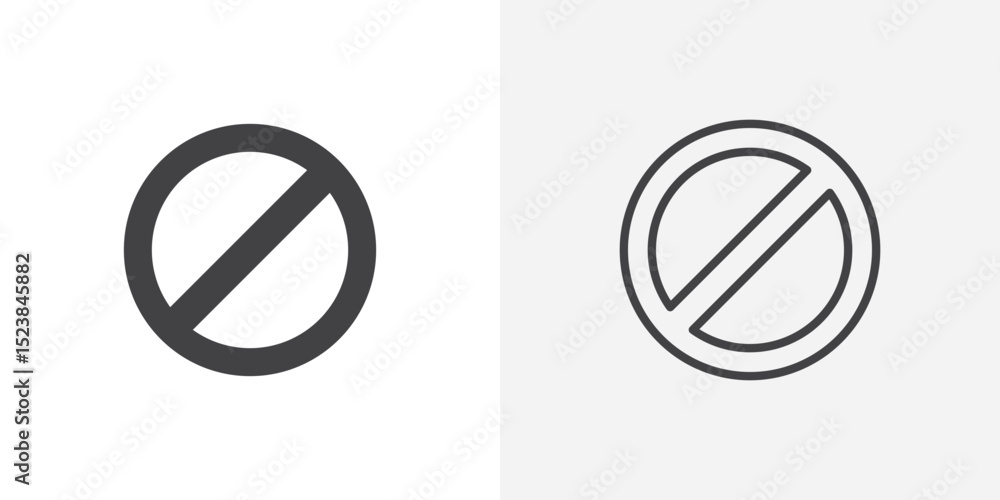Aufkleber forbidden icon vector symbol for mobile apps and website ui designs.