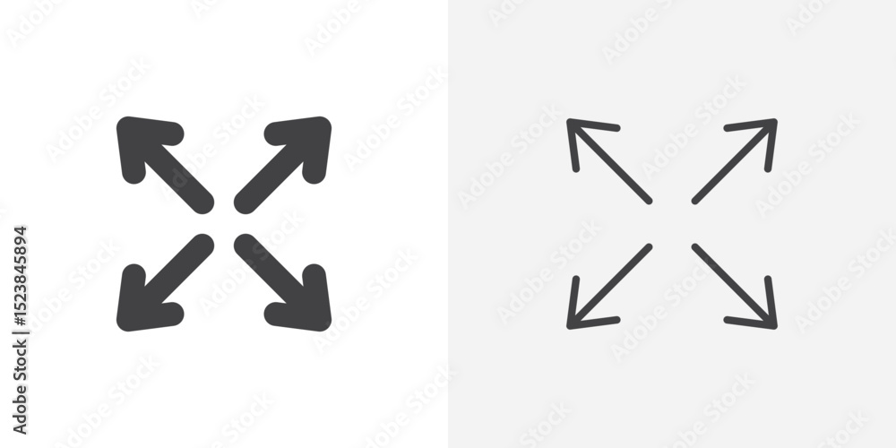 Poster fullscreen icon vector symbol for mobile apps and website ui designs.