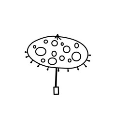 hand drawn umbrella icon