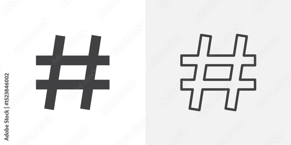 Aufkleber hashtag icon vector symbol for mobile apps and website ui designs.