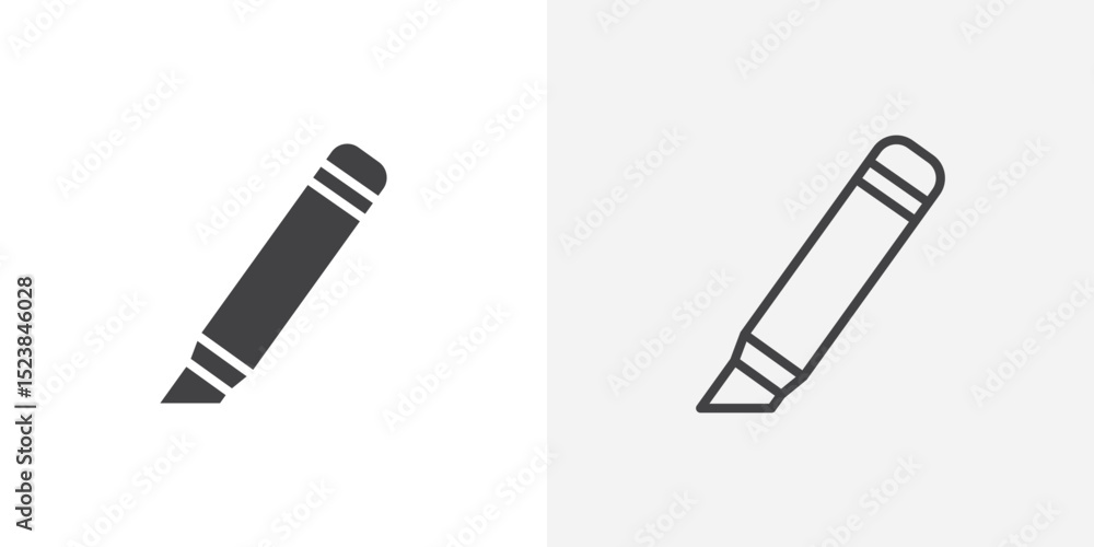 Poster highlighter icon vector symbol for mobile apps and website ui designs.
