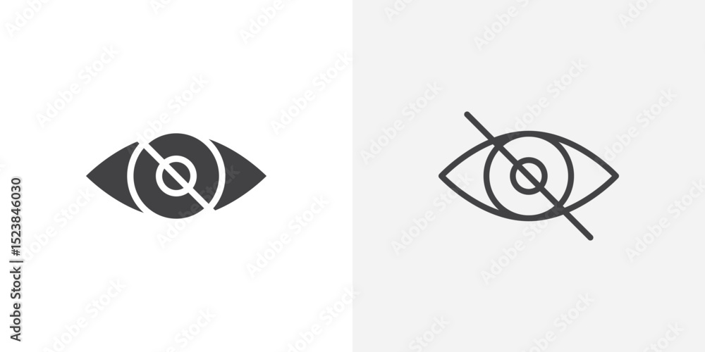 Poster hide icon vector symbol for mobile apps and website ui designs.