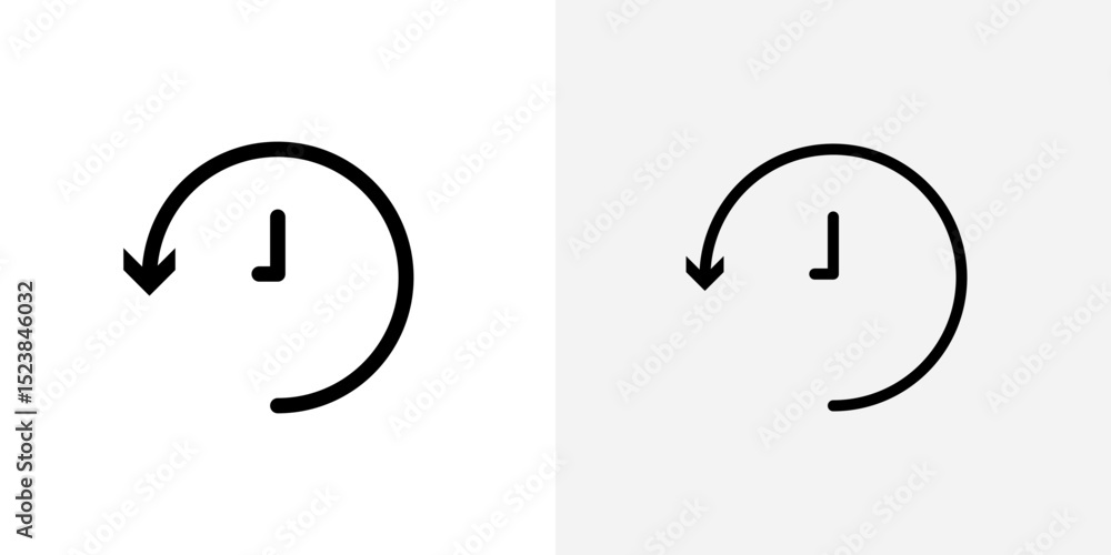 Aufkleber history icon vector symbol for mobile apps and website ui designs.